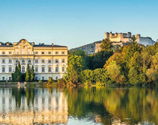 Sonnenuntergang Schloss Leopoldskron Salzburg