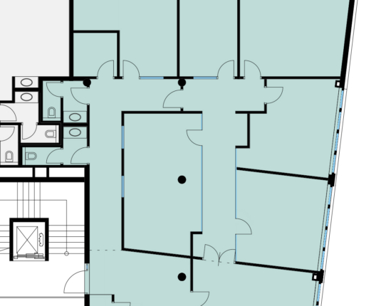 Helles Büro in modernem Haus