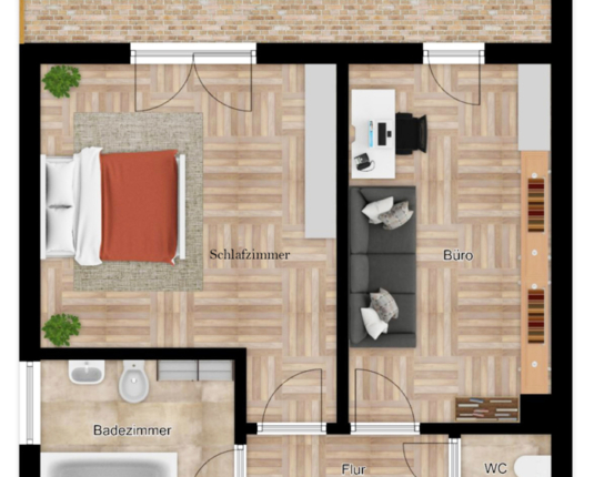 Wohnen mit Garten – Doppelhaushälfte mit Terrasse und Balkon