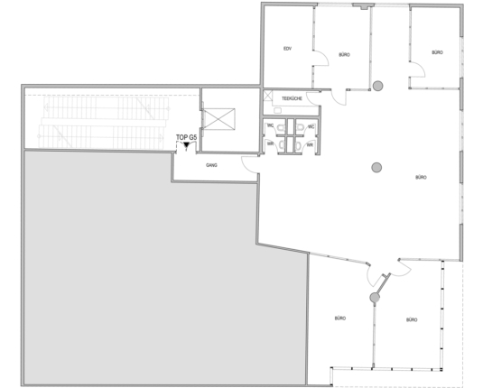 Renoviertes Büro im Andräviertel
