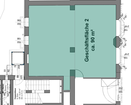 Gut sichtbare Geschäftsfläche mit optimaler Verkehrsanbindung