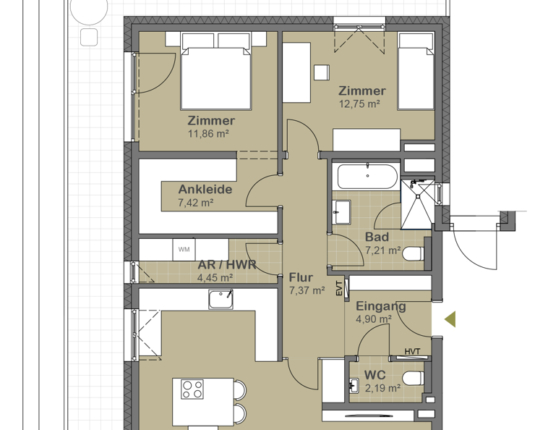 3-Zimmer-Penthouse mit riesiger Sonnenterrasse und Alpenblick