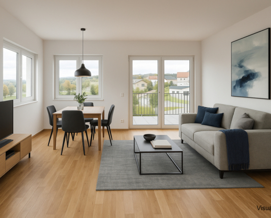 Helle 3- Zimmer-Neubauwohnung mit riesigem Westbalkon