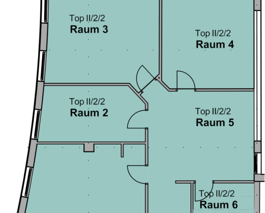 Helles Büro mit effizienter Raumaufteilung