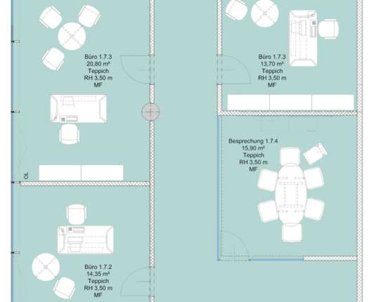Helle Büroflächen mit guter Anbindung