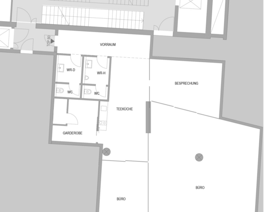 Helle, stylische Büroeinheit mit offener Raumgestaltung im Andräviertel