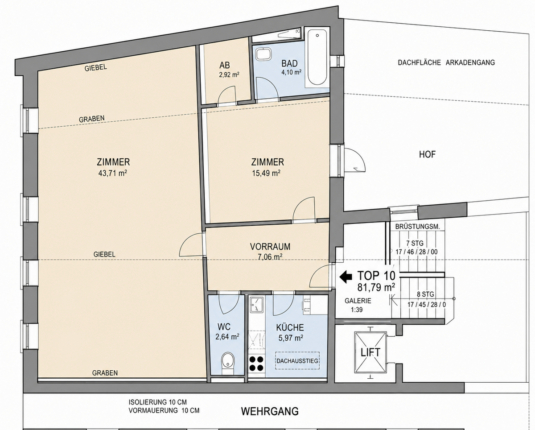 Traumhafte Dachgeschoßwohnung im Herzen von Salzburg