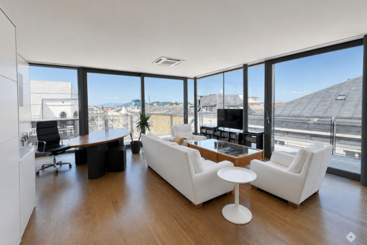 Exklusive Dachgeschosswohnung mit 270°-Terrasse und beeindruckendem Festungsblick