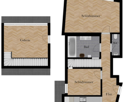 3-Zimmer-Altstadtwohnung mit Galerie und bis zu 4,2 m Raumhöhe
